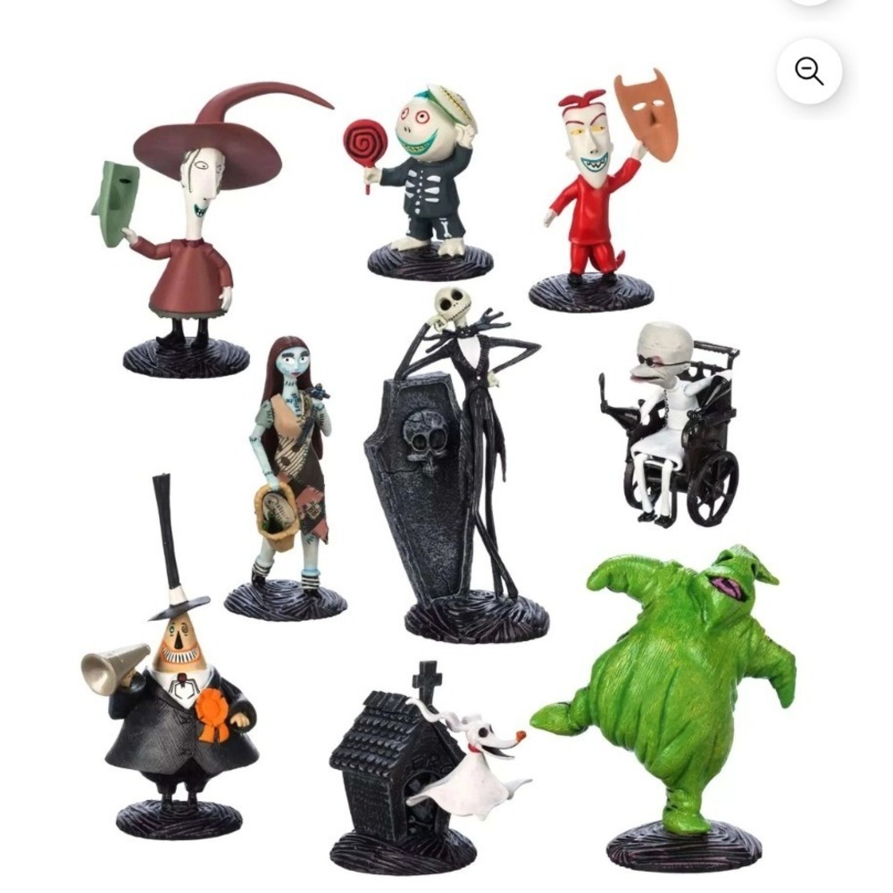 Disney The Nightmare Before Christmas Deluxe 9 Piece Figurine Set Jack Sally - Picture 2 of 9